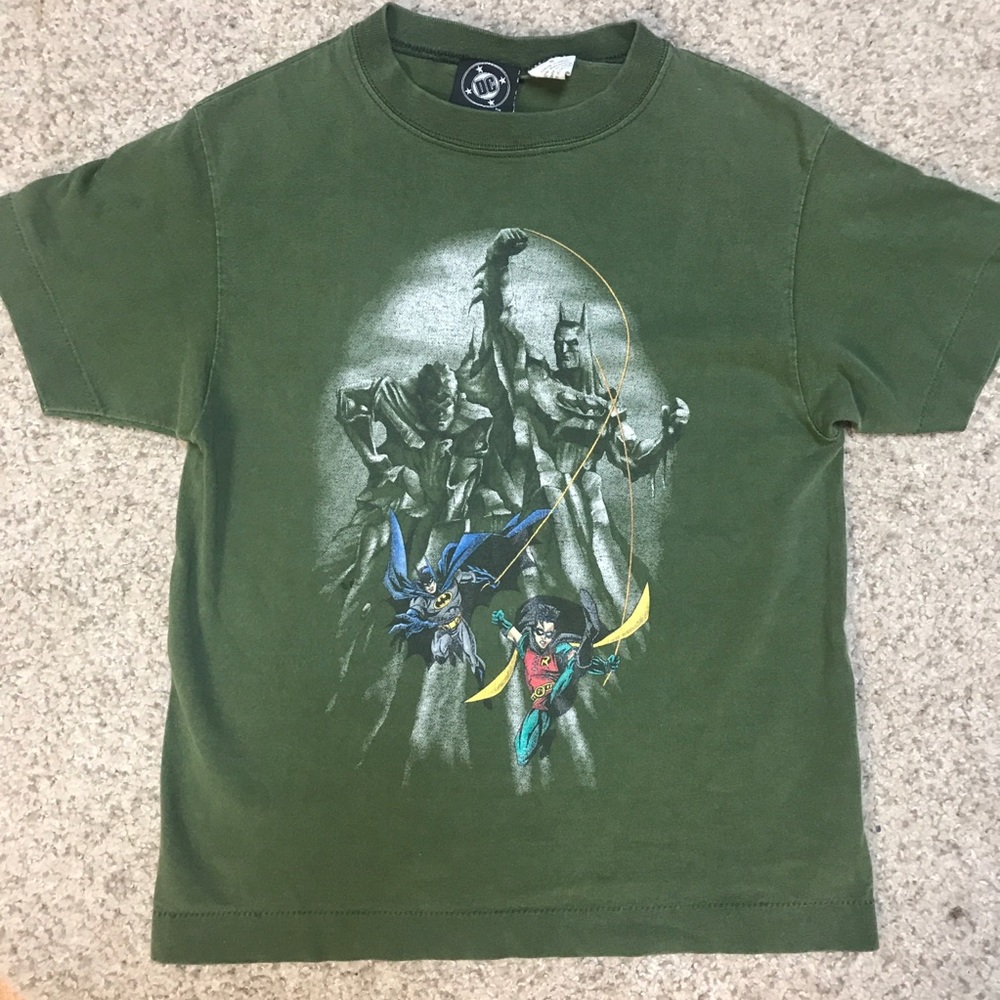 Vtg 1996 BATMAN & ROBIN BOYS SMALL - SINGLE STITCH